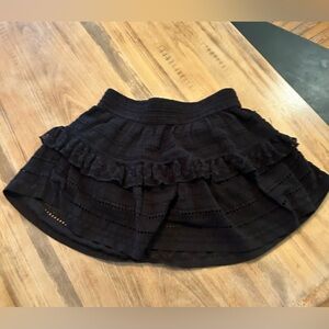 Elegant Black Ruffled Skirt